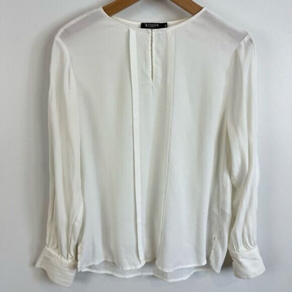Tiger of Sweden Women’s 36 U.S. Small White Acrylic Long Sleeve Blouse Top - Picture 15 of 15